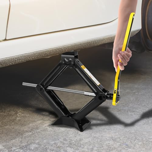 BRIEFNESS Scherenwagenheber für Auto 2Tonnen, Auto Jack Kit Heavy Duty mit Ratsche Schlüssel Reifenwechsel Kit Werkzeug für SUV MPV
