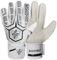 Sportout Torwarthandschuhe mit Fingersave, Fußballhandschuhe, Torwarthandschuhe Herren, 4mm Latex, für Kinder, Erwachsene und Jugendliche (WeiB, 5)