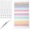 986pcs Self-Adhesive Face Rhinestones, 3/4/5mm Round Rainbow Face Gemstones with 6/8/10mm Silver Star Eye Gems Glitter Hair Jewels Stickers for Makeup Nail Body Women Girls