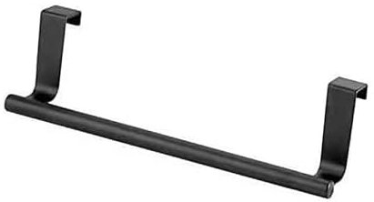 Türhandtuchhalter Küche, Geschirrtuchhalter, Türhaken Hakenleiste, Tür Handtuchhalter, für Badezimmer und Schlafzimmer, 23 cm,Schwarz