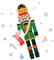 Christmas Nutcracker Window Cling - Green PVC Self-Adhesive Snowflake Stickers for Festive Home and Party Decoration, 35.43X12.60 Inches
