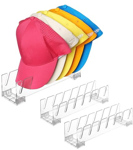 EACHPT Cap Stand für Baseball Caps,2 Stück Transparent Kappenhalter,Desktop Cap Halterung für 14 Baseball Caps,Hutständer für Baseball Caps Display Organizer