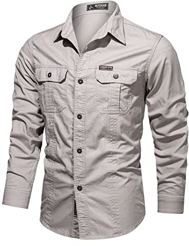 SRZYMJ Herren Kurzarm Hemden Casual Regular Fit Bügelfrei Business Hemd Faltenfrei Formales Hemd mit Tasche Hemden Herren Langarm Weiß Sweatshirt Herren Mit Brusttasche Beige 5XL Halloween Braut