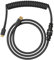 Glorious Gaming - Cable Espiralado Premium para Teclados: USB-A a USB-C, Chapado en Oro, antienredos, Funda Doble Trenzada, Conector Aviador de 5 Pines, Phantom Black