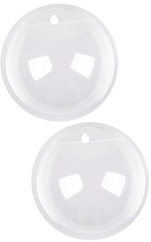 ROMISBABA 2pcs Acrylic Wall-mounted Fish Bowl and Plant Pot Hanging Aquarium for Decoration Creative Design and Unique