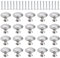 Anhoer 20PCS Kitchen Cupboard Knobs 30MM Kitchen Door Knobs Mushroom Drawer Knobs Brushed Round Pull Handles Drawer Handles Cupboard Handles Chrome Knobs for Furniture Wardrobes Bathroom