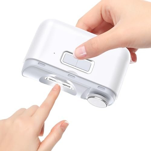 Electric Nail Clipper, Cordless Design for Safety and Convenience, LED Light and Cleaning Brush Included,2-in-1 Cutting and Grinding Automatic Nail Clipper for Adults, and Kids