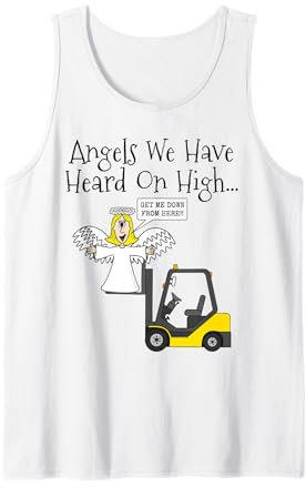 Weihnachtsengel, Gabelstapler, Carol Singer Lustig Tank Top