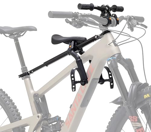 Kids Ride Shotgun – Barncykel frammonterad barncykelstol och styre tillbehör kombopaket | tillverkad för mountainbikes (E-Bike Compatable Combo)