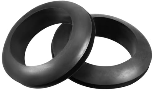TA-VIGOR 20Pcs Rubber Grommets Cable Wire Protector, 25mm Conductor Wiring Blanking Gasket Ring Grommets, Black Electrical Cable Hole Plugs Wire Gaskets for Protecting Wires, Cables and Plugs