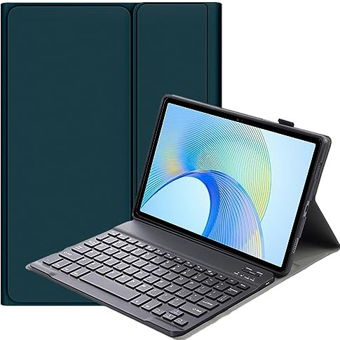 FKQLH Tastatur Hülle für Honor Pad X9a/ X9 Pro 11,5 Zoll mit Tastatur Magnetische Kabelloser Bluetooth Abnehmbare Englisch QWERTY Schutzhülle, Grün