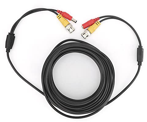HERCHR 2 en 1 BNC Video y Cable de extensión de CC de alimentación para CCTV Security Camera (30m/98.43ft)
