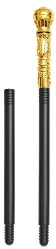 UKCOCO Spazierstock Mit Goldener Spitze: 31 8 Zoll Langer Antiker Spazierstock Für Unisex-Erwachsene Und Kinder – Urlaubskostüm-Accessoire Für Halloween