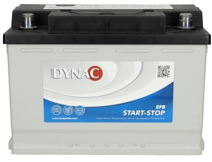 Car 096EFB Battery Fits Dacia Duster Hs 1.5 Dci 4X4 Hsmc, Hsmd 2010-2018 for Start/Stop Vehicles – 570500065 70Ah 650A 12V Maintenance Free Automotive Replacement