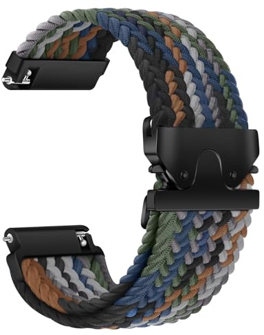 Geflochtenes Armband für Garmin Venu 4 45mm/3/2/Forerunner 255 265/Vivoactive 4, Uhrenarmband 22mm Nylon Band für Samsung Galaxy Watch 3 45mm/Gear S3/Galaxy 46mm, für Amazfit Balance/GTR 3 /GTR 3 PRO