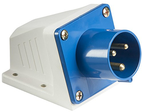 Blue 240V 16A 3Pin Blue Industrial Plug & Sockets IP44 Camping, Caravan (16A Appliance Inlet)