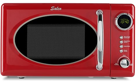 Salco Retro SRM-20.5G Microondas, 700 W, 20 litros, plastico, Rojo