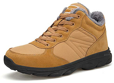 TORISKY Uomo Donna Stivali Invernali Outdoor Caldo Cotone Scarpe Piatto Caviglia Stivaletti Neve 36-46EU(6919-Yellow43)