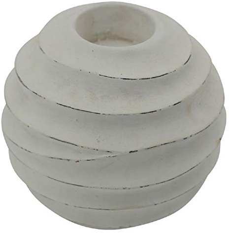 EXNER Kerzenhalter für Teelicht Kugel rund weiß * Vintage * Shabby chic * Landhausstil