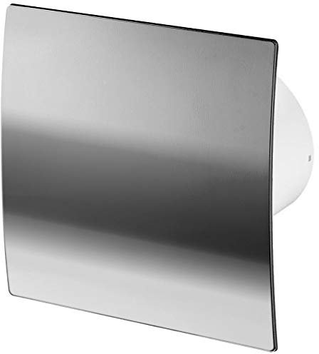 Awenta 125mm Timer Extractor Fan Chrome ABS Front Panel ESCUDO Wall Ceiling Ventilation