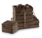 AmeliaHome Handtuch Set Braun 4 Gästetücher 30x50 cm, 4 Handtücher 50x100 cm und 2 Duschtücher 70x140 cm 100% Baumwolle Qualität Saugfähig Schoko Amari