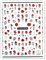 3 Blatt Nagelsticker - hauchdünne Stick On Nail Slides - Selbstklebende Nail Sticker, Blumen, Rosen, Valentinstag