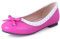 CuteFlats Scarpe basse da donna con fiocchi e pizzo rotondo, Fucsia, 41 EU
