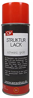 SDV Chemie Strukturlack Spray 1x 400ml schwarz grob Kunststoff Struktur Spray Autolack KFZ