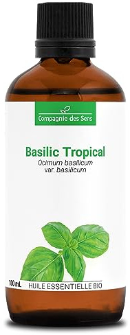 TROPISCHES BASILIKUM BIO - 100 ml - Hochwertiges ätherisches Öl - 100 % rein, natürlich, vollständig & chemotypisiert