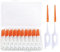 Zahnseide-Plektren, 40 Stück, Interdentalbürste, Flosser Sticks in Orange, geeignet für die tägliche Reinigung und zum Schutz der Zähne, mit Aufbewahrungsbox für Bürstenwerkzeug