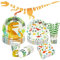 Bymivofun 81 Pcs Dinosaure Anniversaire Vaisselle Ensemble, 16 Invités Papier Dinosaure Fête Fournitures, pour Enfants Thème Fête D'anniversaire Douche Décoration