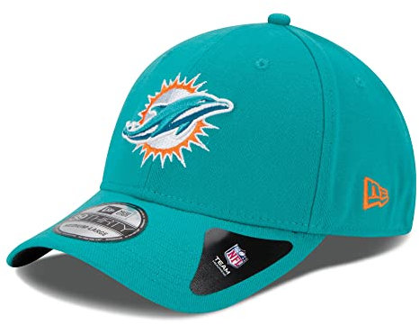 New Era NFL Team Classic 39Thirty Stretch Flex Fit Hat Cap, Miami Delfine, L/XL