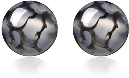 150pcs 8mm Black Dragon Vein Gemstone Round Loose Beads for Jewelry Making Energy Stone Healing Power
