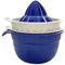 Tupperware SET Combi Plus kleine Rührschüssel 625 ml mit Deckel + Zitruswunder Zitruspresse Reibe dunkelblau blau weiß