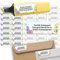 Sunnywall® Adressetiketten Adressaufkleber personalisiert - 110 Klebeetiketten Häusermotiv 53x21mm | Aufkleber mit Wunschtext