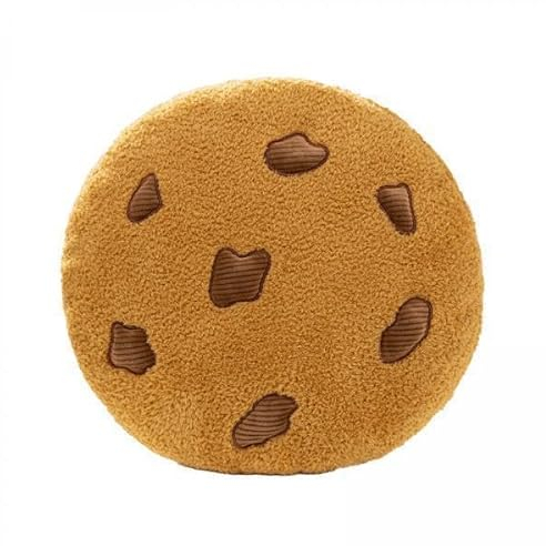 Fenteer 2xChocolate Chip Cookies Kissen Tatami Bodenkissen Bodensitzkissen Home Decor Hängematte Stuhlauflage Terrassenkissen für Café Sofa, 4 Stück