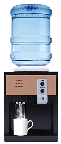 Elektrischer Warm und Kalt Wasserspender,Toplader-Wasserkühler Desktop Wasserspender für 3,5-18,9 Liter Eimer Wasser 550W 220V