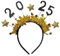 Haarreif mit Aufschrift Happy New Year – 2025 Happy New Year Stirnbänder Tiara | 2025 Happy New Year Stirnbänder, Feierkopfbedeckung, Silvesterkrone für Silvester
