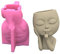 CVZJ Molde de silicona grande para cabeza para jarrón de flores de muñeca para hormigón, cemento, resina, molde de fundición para manualidades y manualidades