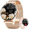 Smartwatch Damen, Konvexe Licht Dünn Smartwatch für Damen, 4,3 cm 1,43 Zoll AMOLED Touchscreen, Sportuhr mit Fitnessuhr, DIY Zifferblatt, Schlafüberwachung, Schrittzähler für Android iOS（Rose Gold）