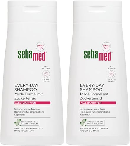 Sebamed Every-Day Shampoo 400 ml, Haarshampoo für Damen und Herren, schonende, seifenfreie Reinigung für empfindliche Kopfhaut, besonders mild durch Zuckertensidformel, für alle Haartypen geeignet