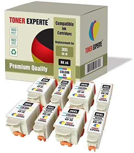 TONER EXPERTE® 8er Set Druckerpatronen kompatibel für Kodak 30XL (30B 30CL) ESP C100 C110 C115 C300 C310 C315 C330 C360 1.2 3.2 3.2S Hero 2.2 3.1 4.2 5.1 Office 2100 2150 2170 AIO | hohe Kapazität