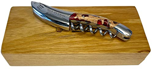 Laguiole En Aubrac Sommelier Korkenzieher, Kaktus Fuchsia, Weinöffner mit Folienschneider und Flaschenöffner