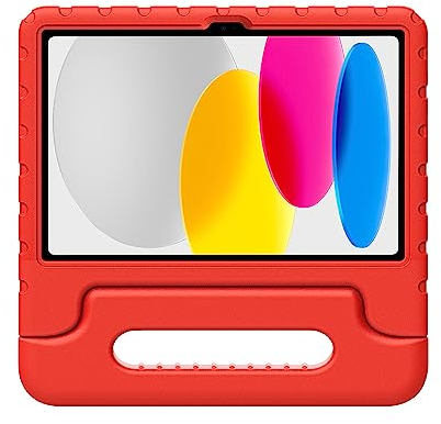 Brand.it iPad Hülle Kinder Learn.it - geprüft in Deutschland stossfest und robust aus Schaumstoff - ideal für Schule und Unterricht - Passend für iPad 10.2 Kinderschutzhülle rot