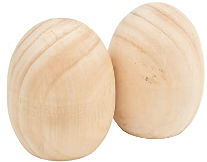 VBS Holz Eier 2 Stück 8cm unbehandelt