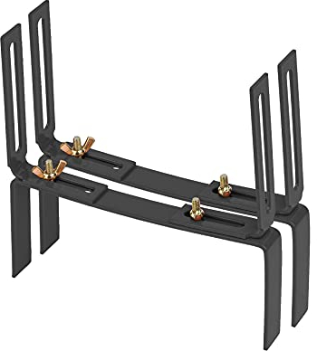 BigDean 2 Stück Blumenkastenhalter anthrazit Standard H-Form Kasten Halter Balkonkastenhalter