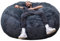 bananair Sitzsack XXL mit Füllung - Größe 160 cm - Weich und Bequem - Maschinenwaschbarer Kunstpelzbezug - Großzügig gefüllt mit Schaumstoffen - Riesen Sitzsack, Sessel, Sofa - Farbe Grau