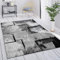 Paco Home Teppich Wohnzimmer Vintage Kurzflor Schlafzimmer Geometrisches Design Modern, Grösse:240x340 cm, Farbe:Grau 7