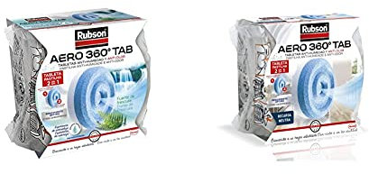 Rubson Recambios para deshumificador Aero 360, aroma frutas + AERO 360° Tableta de recambio de olor neutro, absorbe humedad y neutraliza malos olores, recambios para deshumidificador AERO 360º