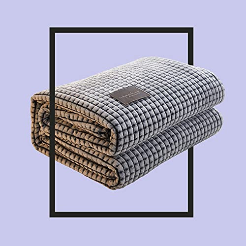 Zoomlie Weiche Flanell-Decken, warme Wende-Fleecedecke, Überwurf, hautfreundlich, glatte Decken für Sofas/Schlafzimmer/Hotels/Camping (Stil 7,150 x 200 cm)